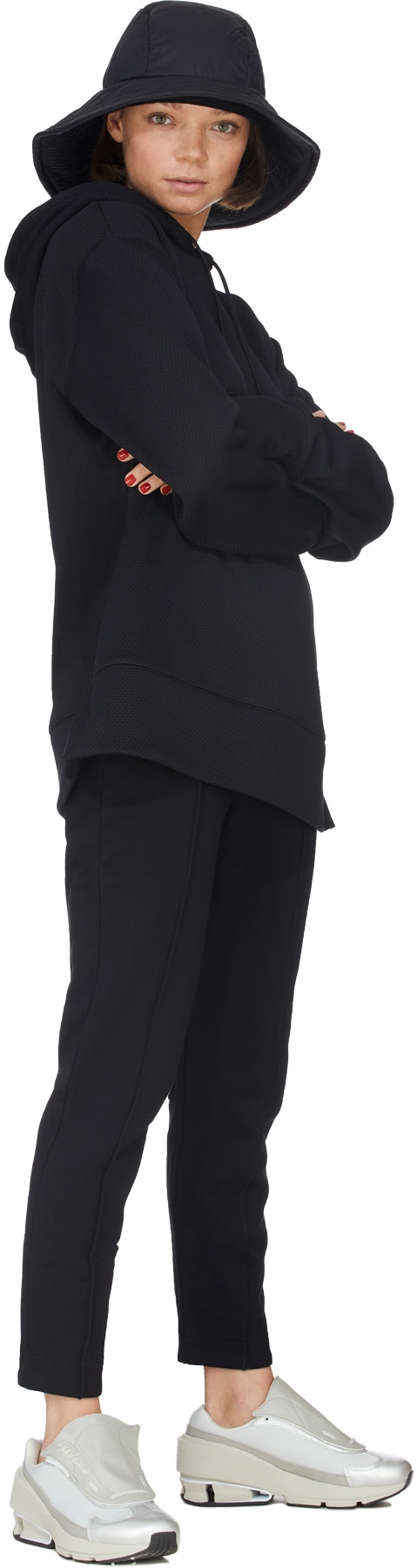 Y-3: Black CH2 Mesh Graphic Hoodie - 4