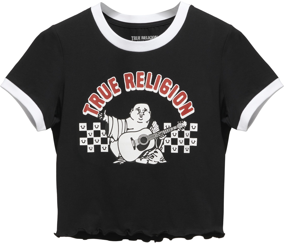 True Religion: Black TR Buddha Logo Baby T-Shirt - 1