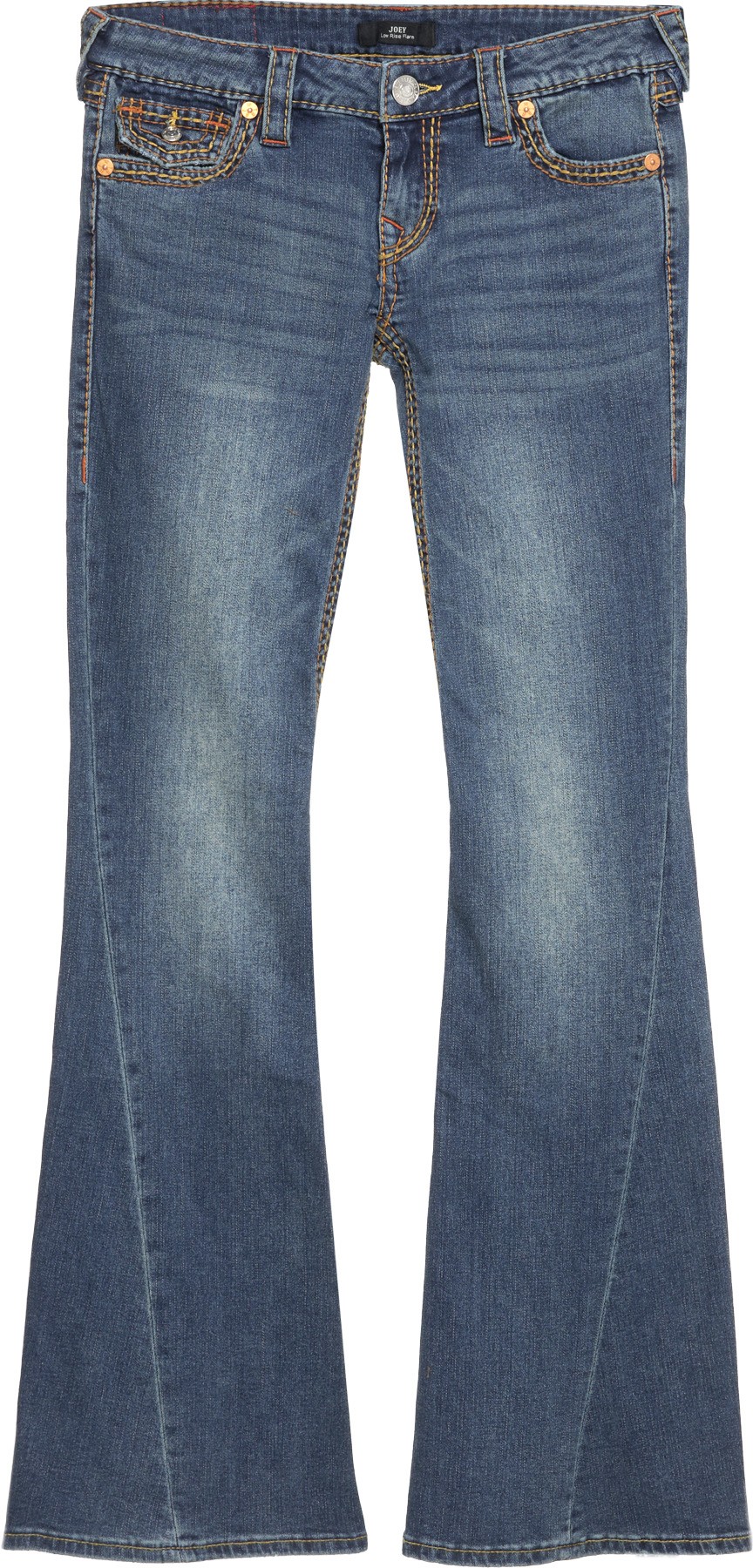 True Religion: Blue Joey Low Rise Flare MB3 Jeans - 1