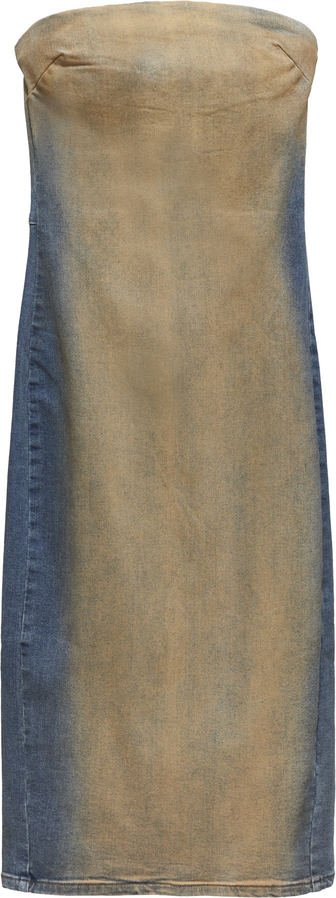 True Religion: Blue Denim Midi Tube Dress - 1