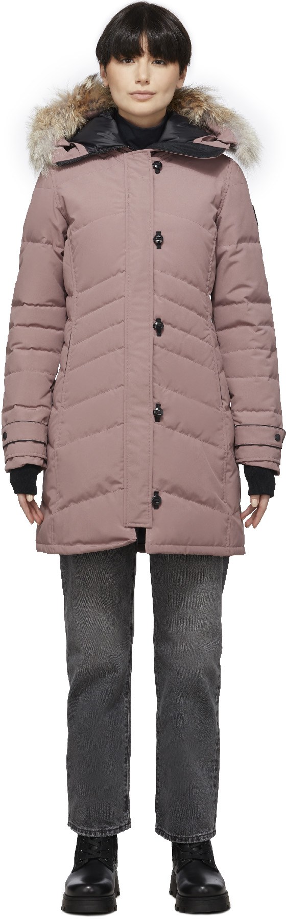 Canada Goose Purple Black Label Lorette Parka influenceu Global influenceu