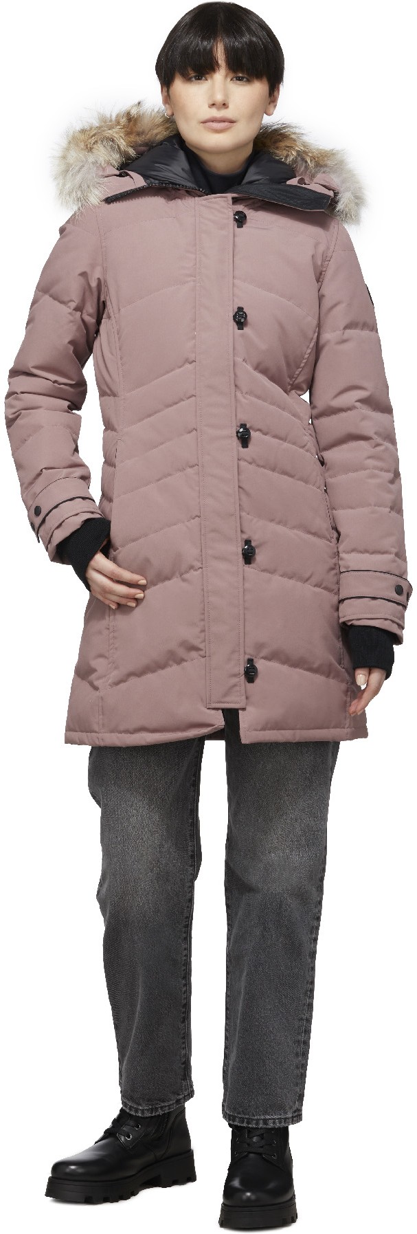 Canada Goose Purple Black Label Lorette Parka influenceu Global influenceu