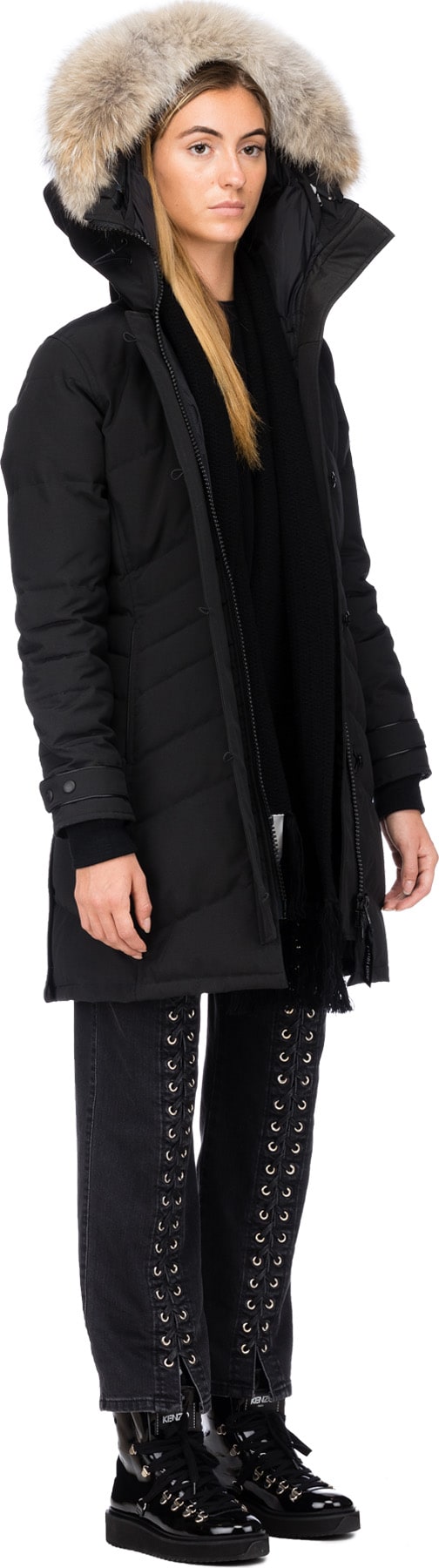 Canada Goose: Black Lorette Parka - 4