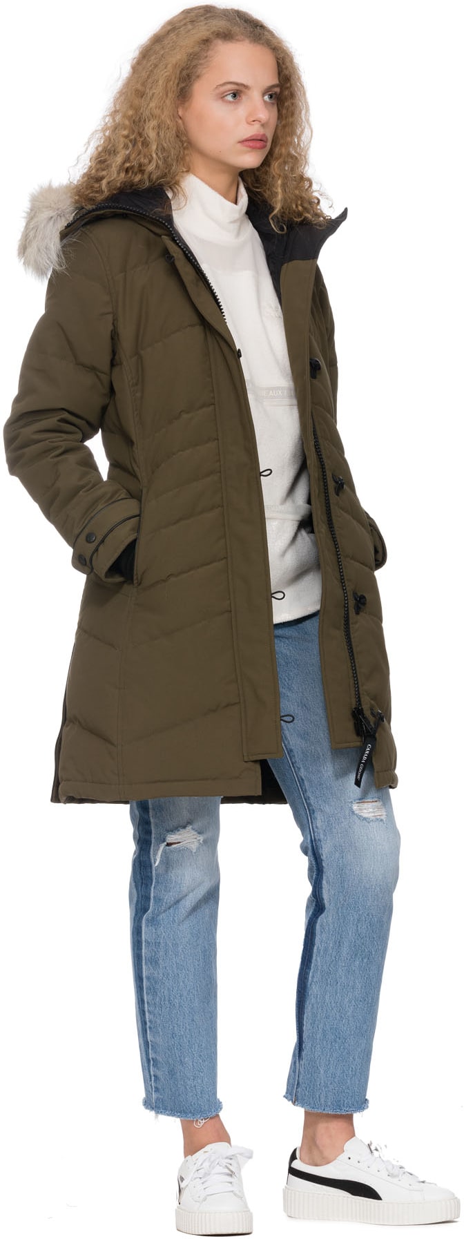 Canada Goose: Green Lorette Parka - 4