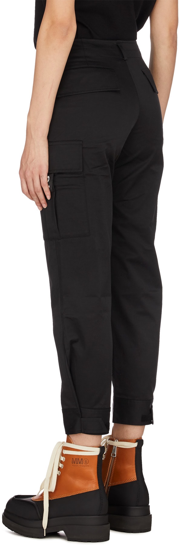 Yves Salomon: Black Cotton Cropped Pants - 3