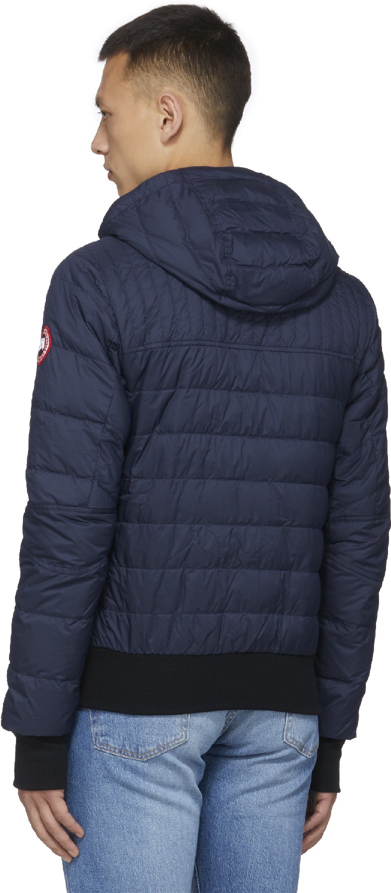 Canada Goose: Bleu Manteau à Capuche Cabri Bleu - 3