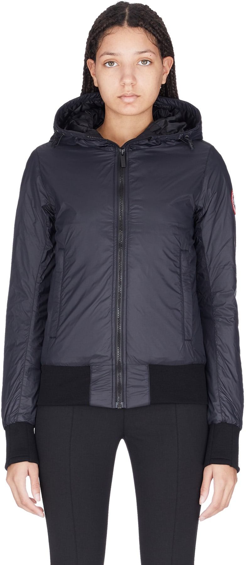 Canada Goose: Noir Manteau à Capuche Dore Noir - 1