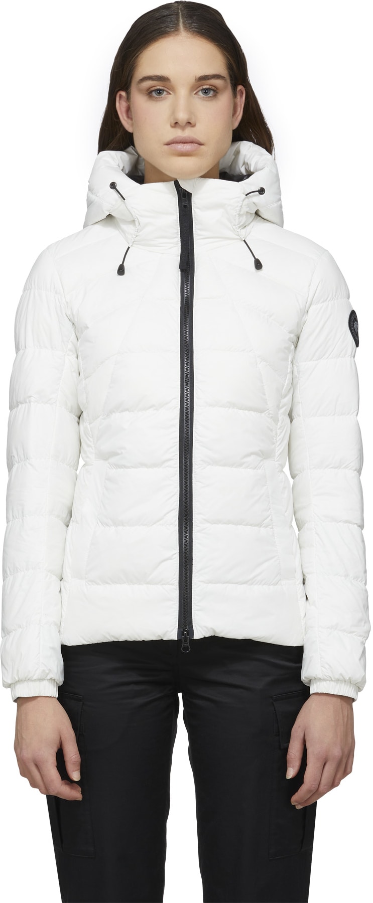 Canada Goose: Blanc Manteau à Capuche Abbott Black Label Blanc - 1