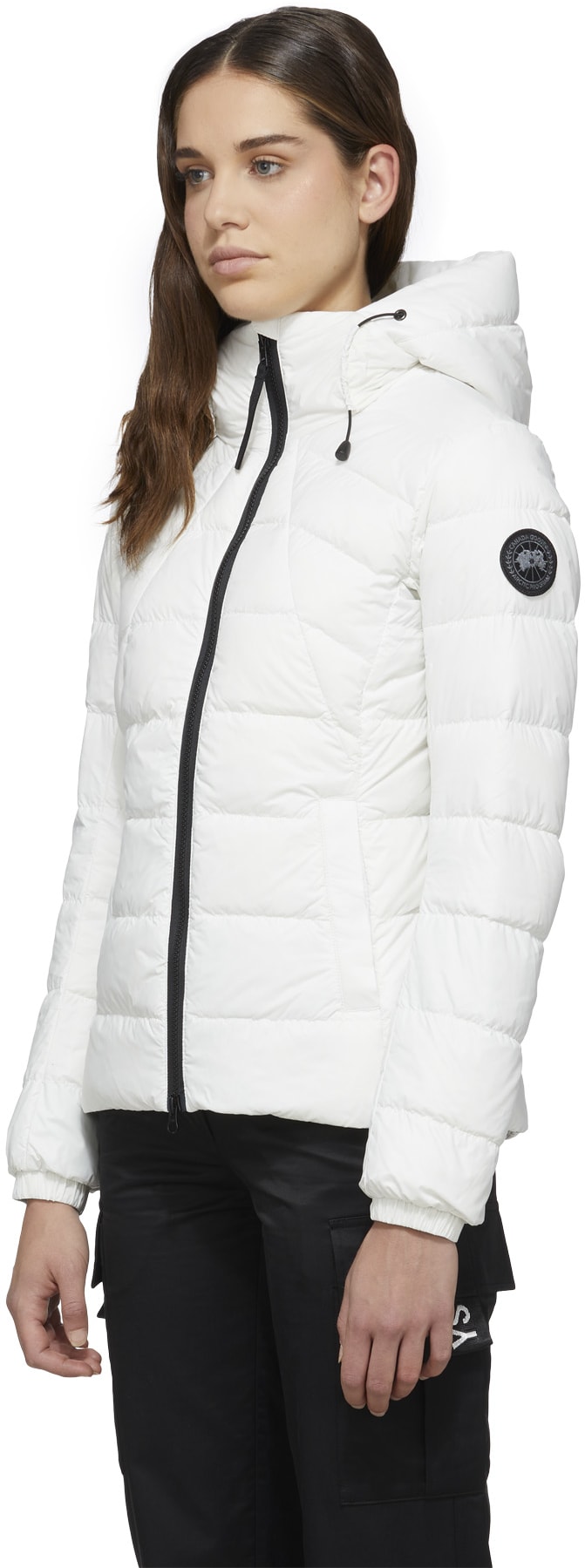 Canada Goose: Blanc Manteau à Capuche Abbott Black Label Blanc - 2