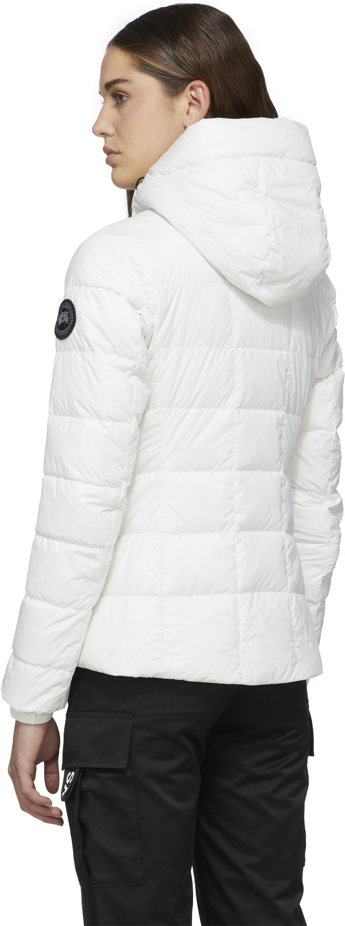 Canada Goose: Blanc Manteau à Capuche Abbott Black Label Blanc - 3