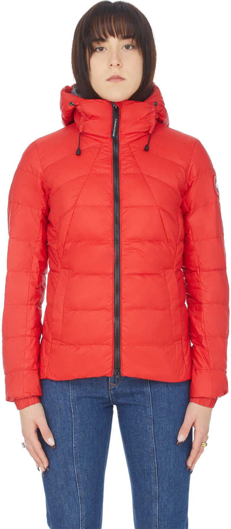 Canada Goose: Rouge Manteau à Capuche Abbott Rouge - 1