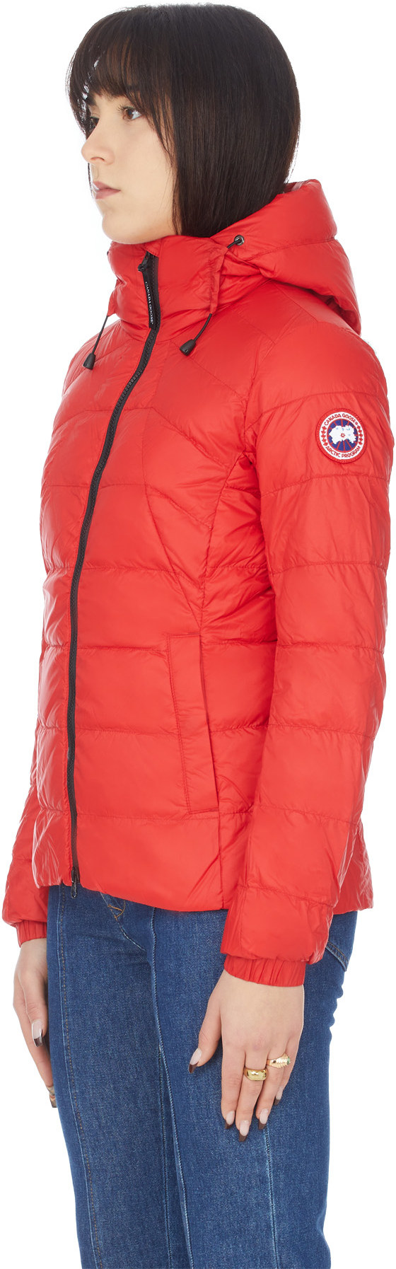 Canada Goose: Rouge Manteau à Capuche Abbott Rouge - 2