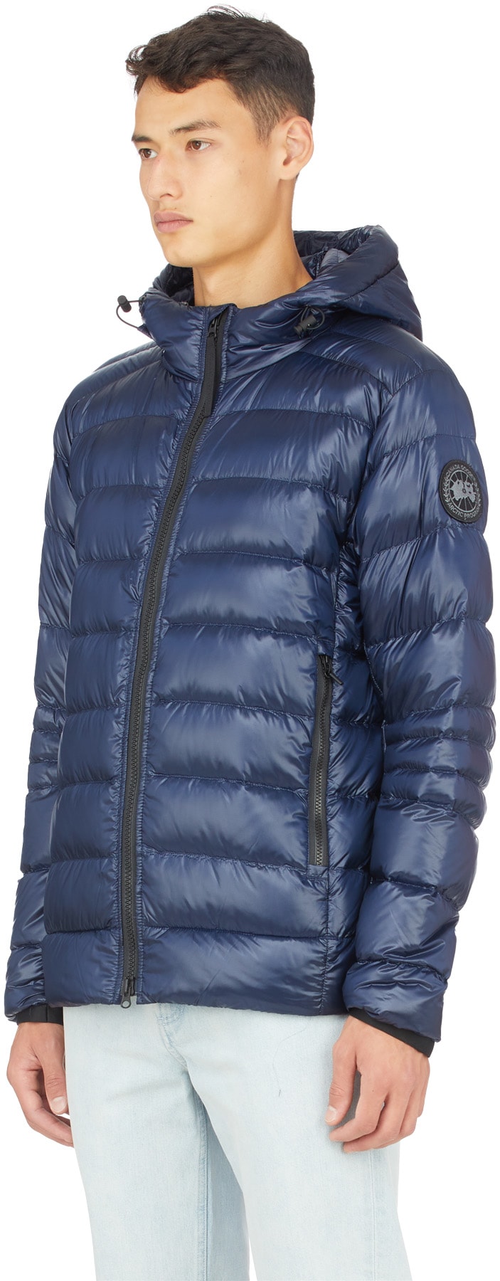 Canada Goose: Bleu Manteau à Capuche Crofton Black Label Bleu - 2