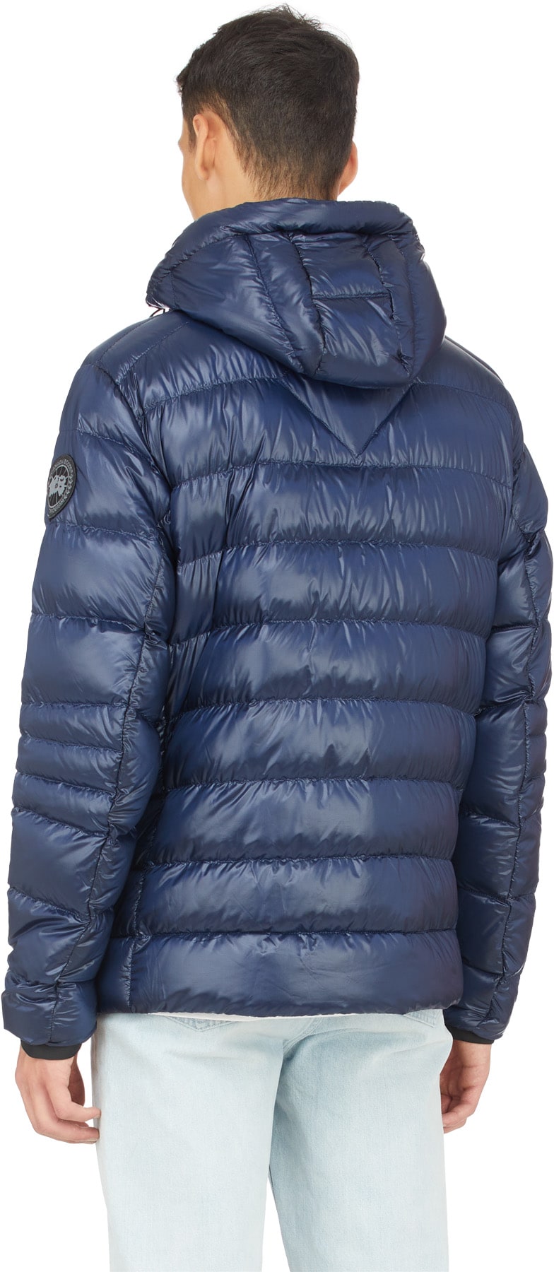 Canada Goose: Bleu Manteau à Capuche Crofton Black Label Bleu - 3