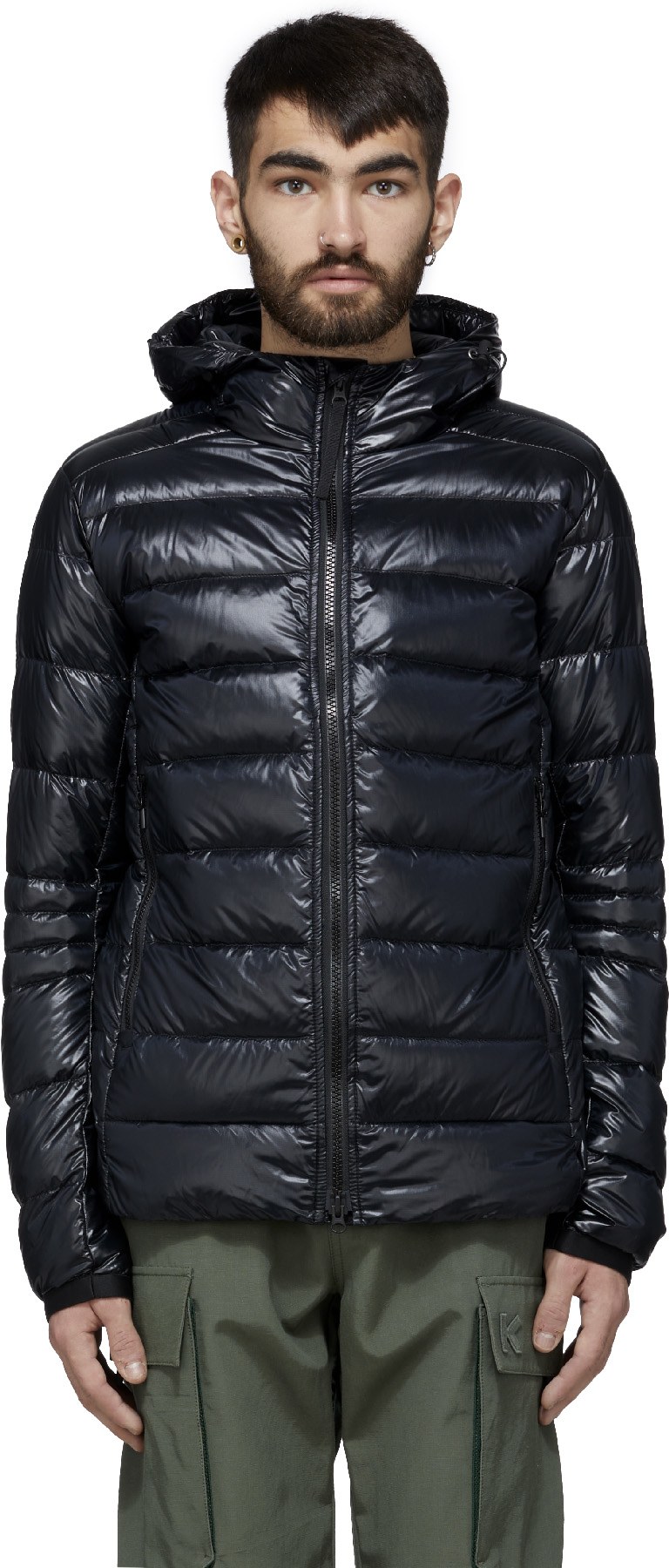 Canada Goose: Noir Manteau à Capuche Crofton Black Label Noir - 1