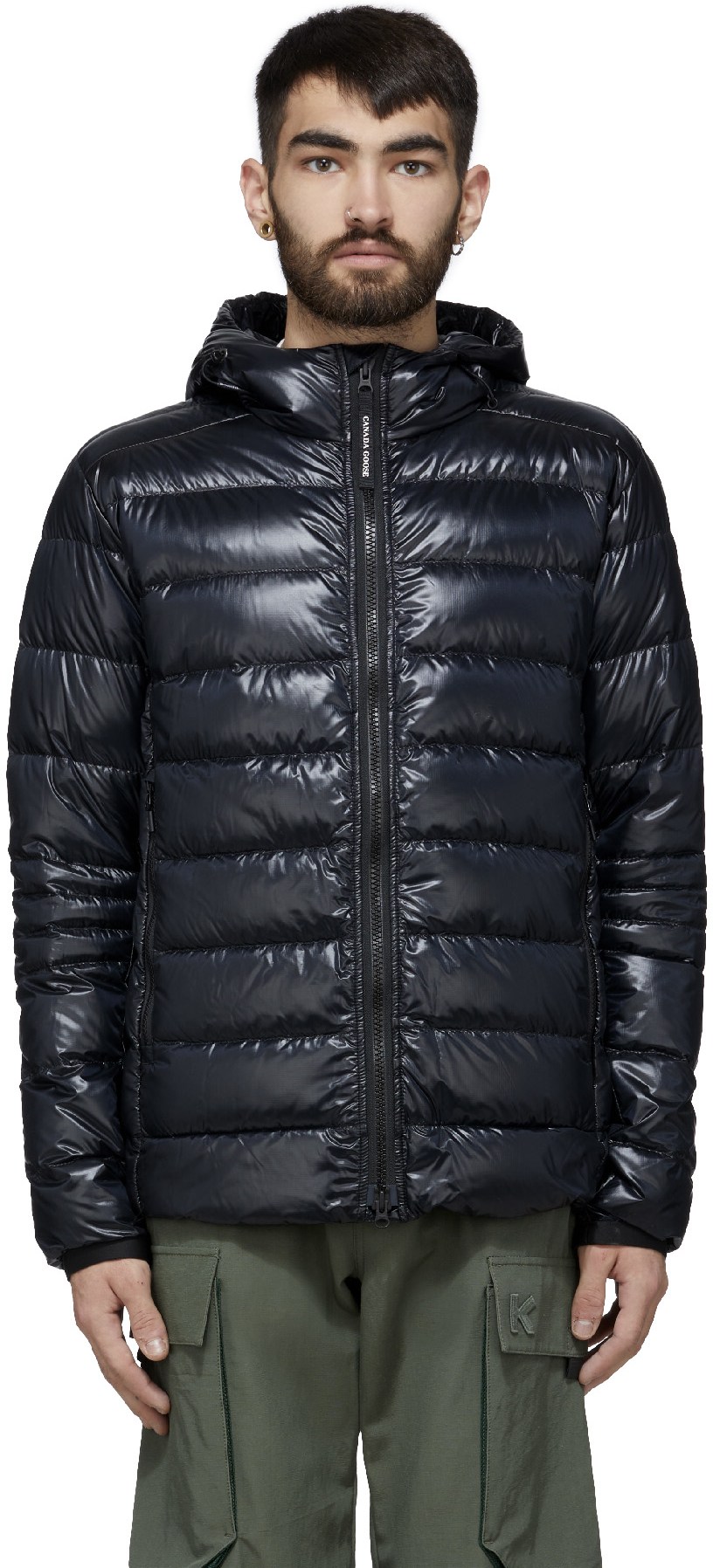 Canada Goose: Noir Manteau à Capuche Crofton Noir - 1