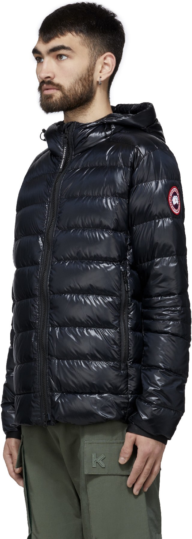 Canada Goose: Noir Manteau à Capuche Crofton Noir - 2