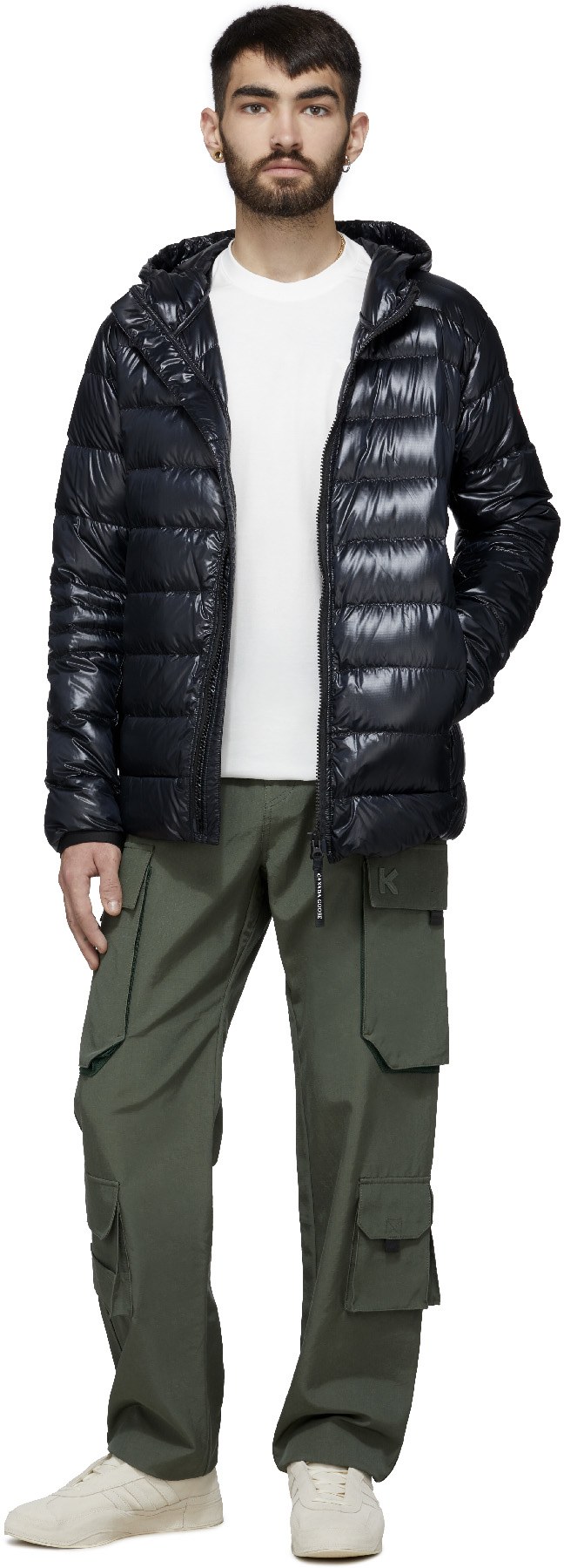 Canada Goose: Noir Manteau à Capuche Crofton Noir - 4