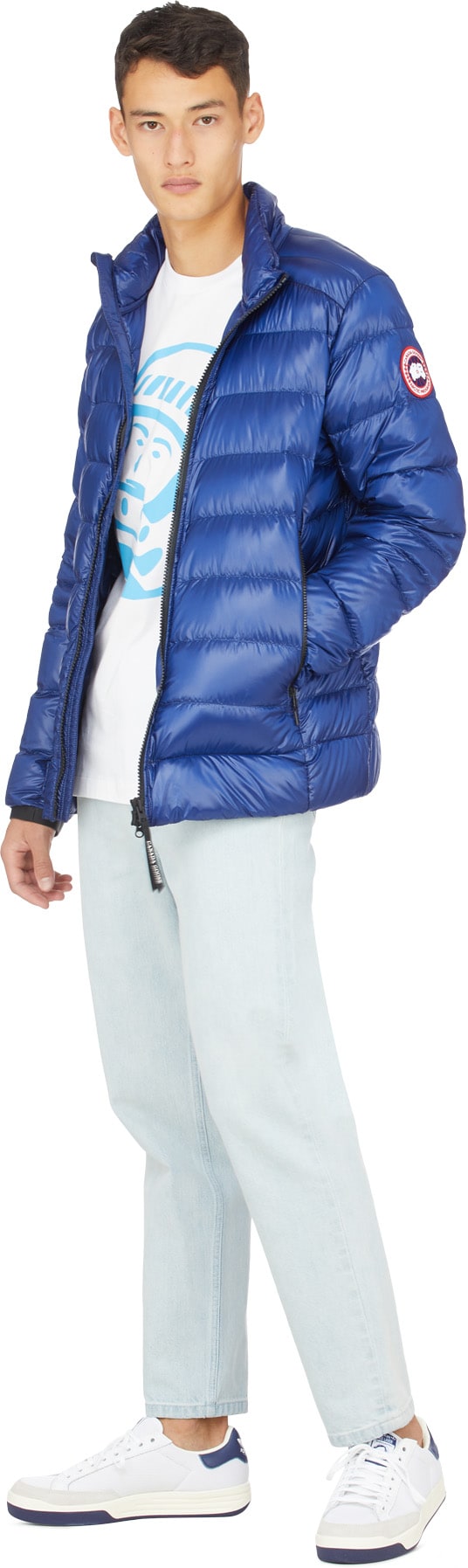 Canada Goose: Bleu Manteau Crofton Bleu - 4