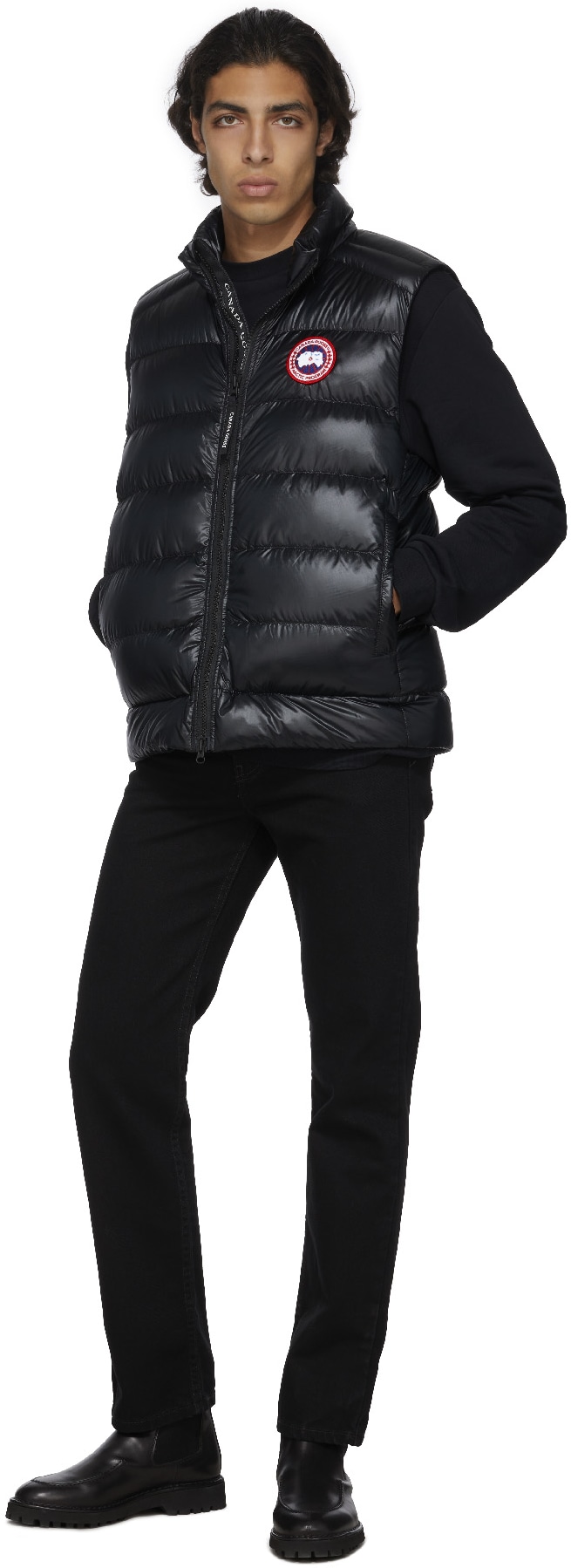 Canada Goose: Noir Gilet Crofton Noir - 4