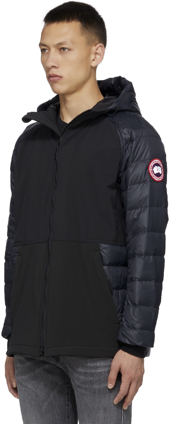 Canada Goose: Black Hybridge Weyburn Hoodie - 2