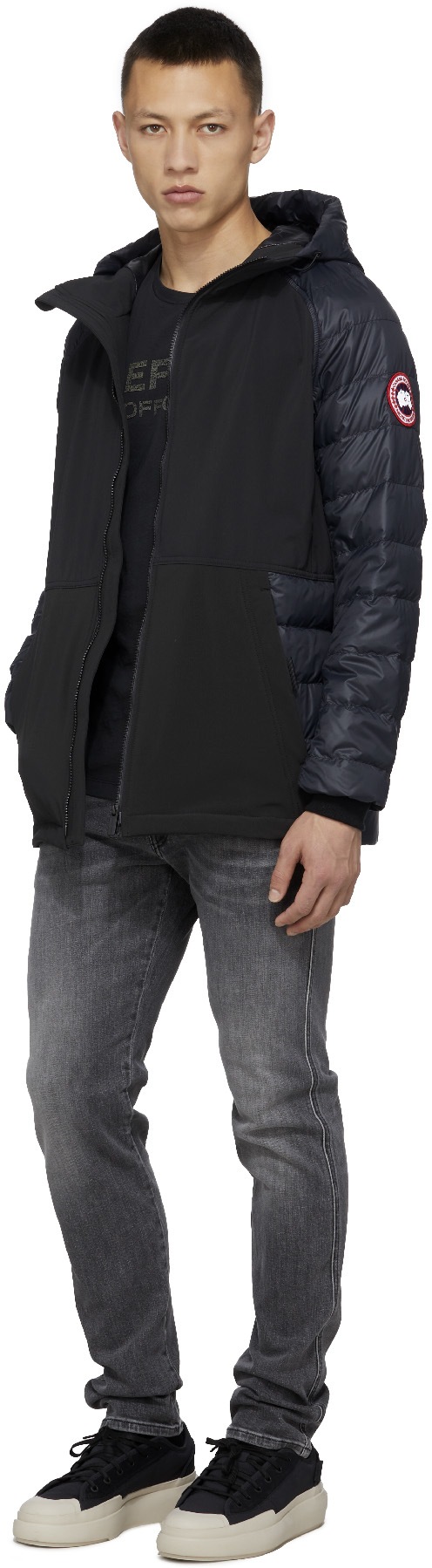 Canada Goose: Noir Manteau à Capuche Hybridge Weyburn Noir - 4