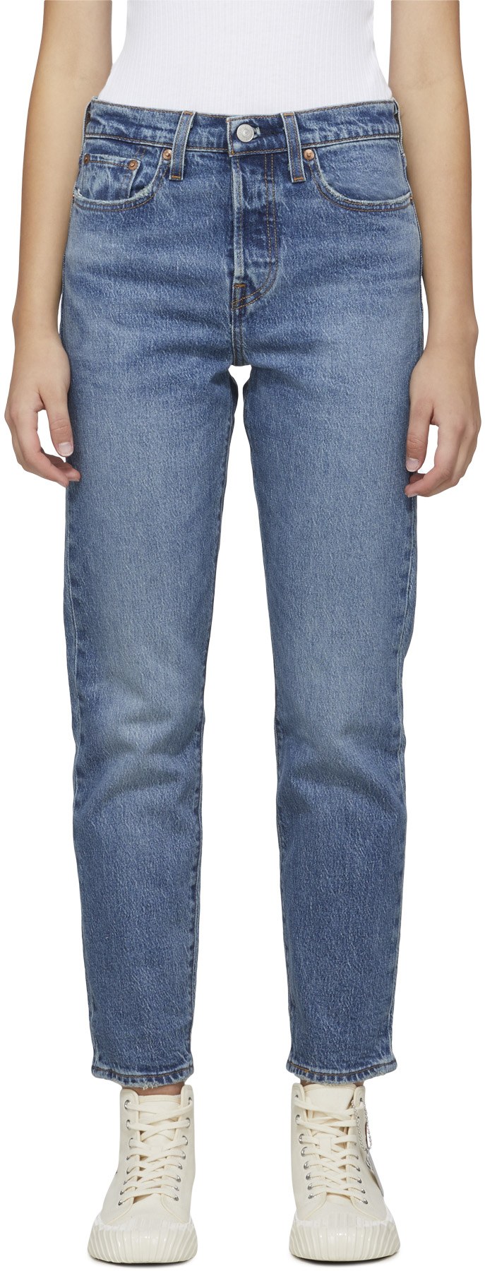 Levis: Bleu Jean Wedgie Fit Ankle Bleu - 1