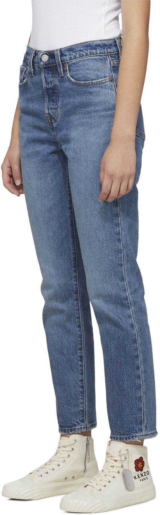 Levis: Bleu Jean Wedgie Fit Ankle Bleu - 2