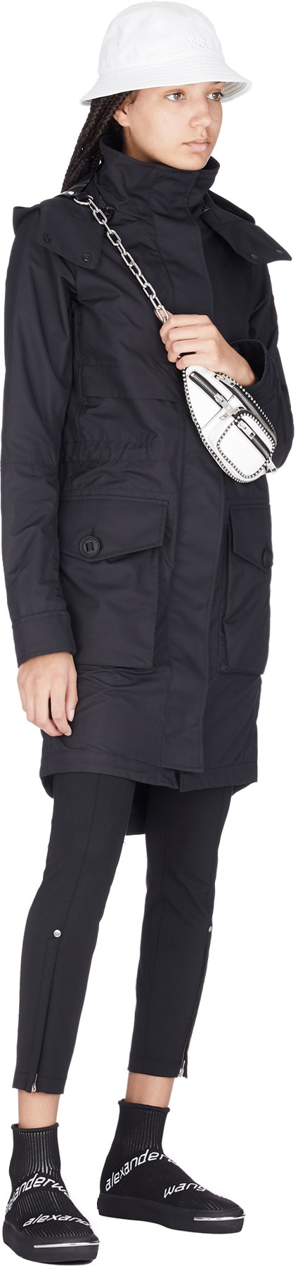 Canada Goose: Noir Manteau Trench Cavalry Noir - 4