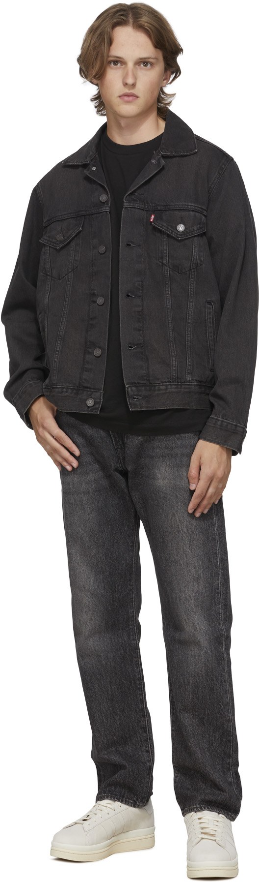 Levis: Noir Jean Droit 551 Z Authentique Noir - 4