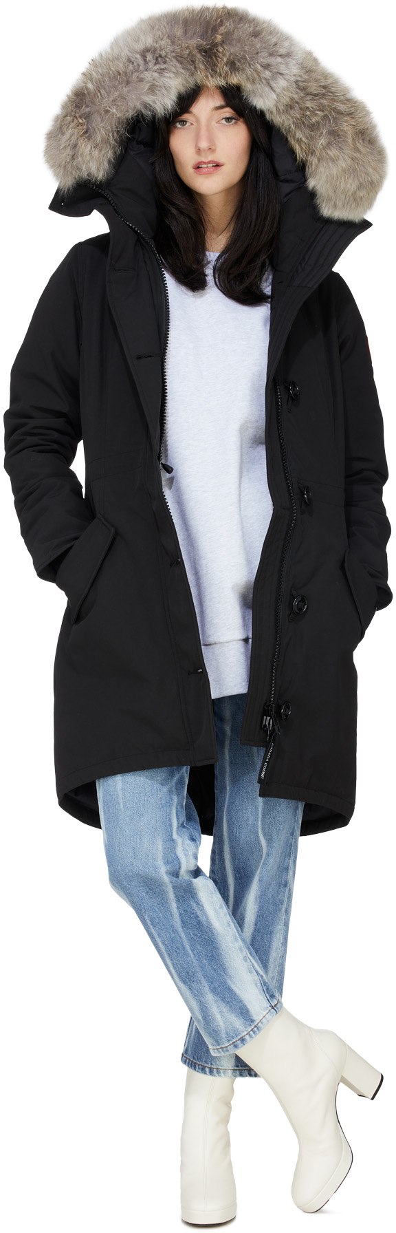 Canada Goose: Noir Parka Rossclair Noir - 5