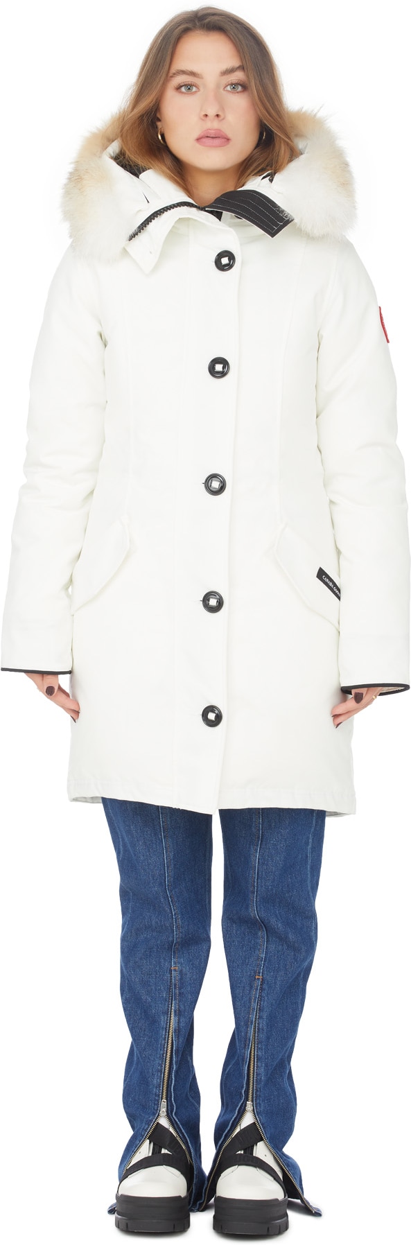 Canada Goose: Blanc Parka Rossclair Blanc - 1