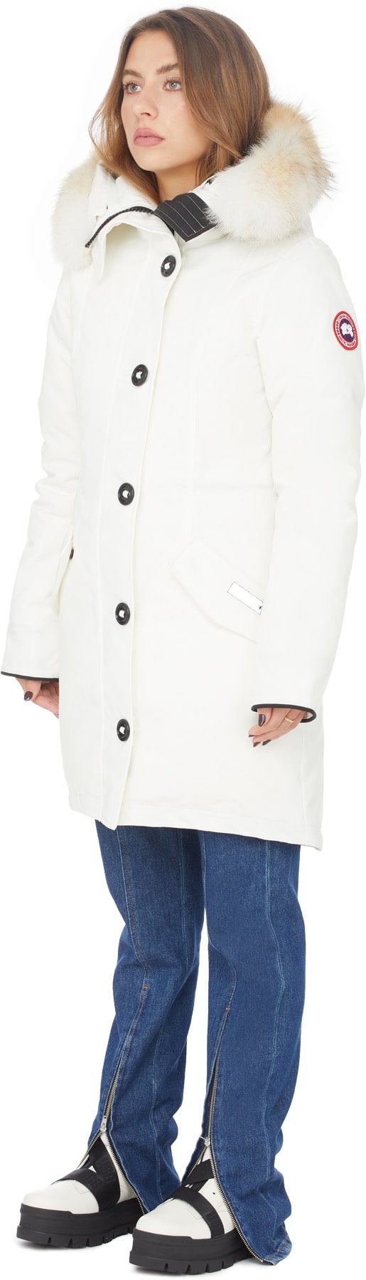 Canada Goose: Blanc Parka Rossclair Blanc - 2