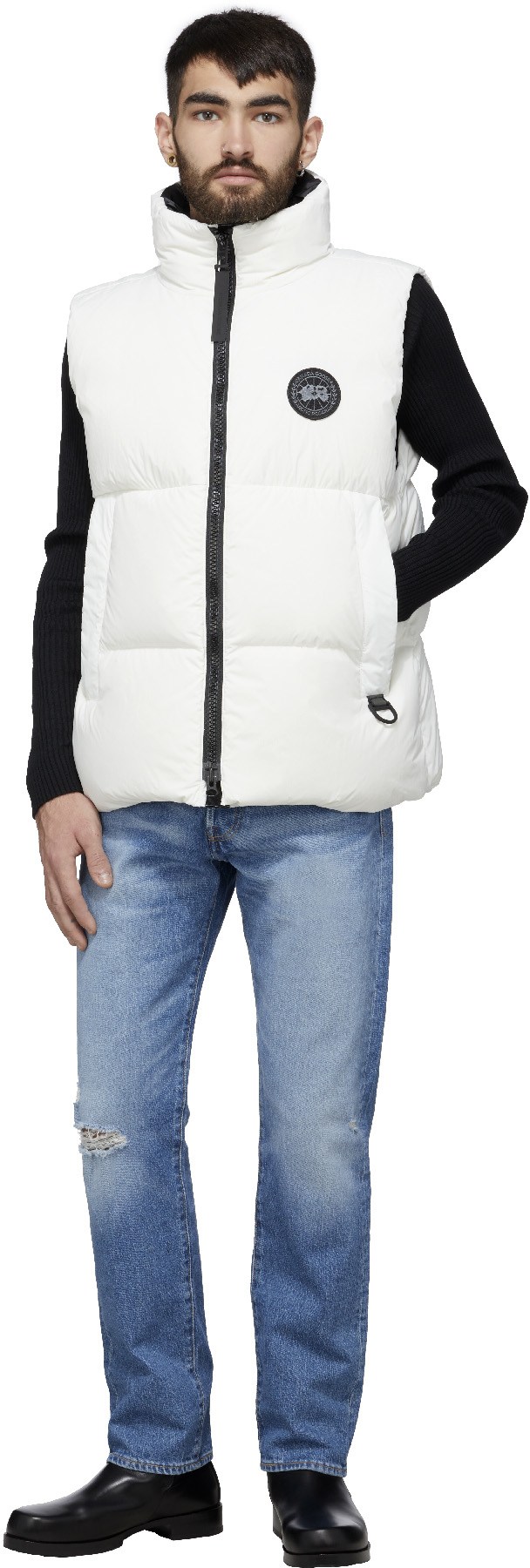 Canada Goose: Blanc Gilet Everett Black Label Blanc - 4