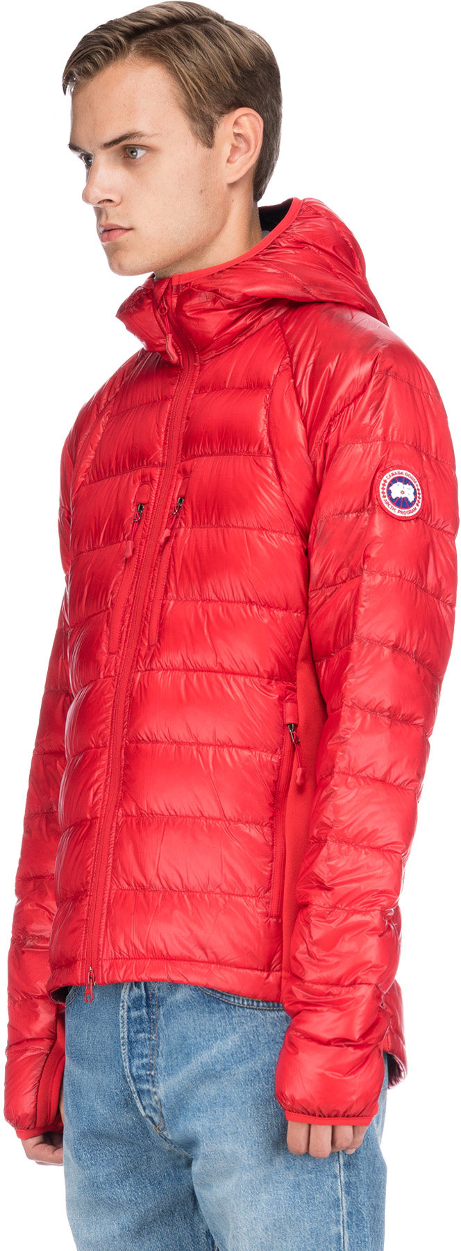 Canada Goose: Rouge Veste à Capuche Hybridge Lite Rouge - 2