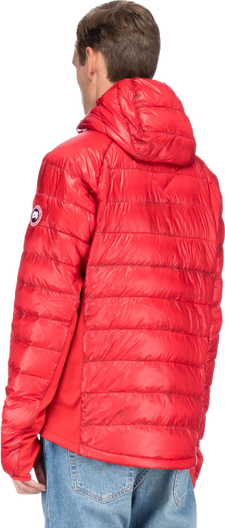 Canada Goose: Rouge Veste à Capuche Hybridge Lite Rouge - 3