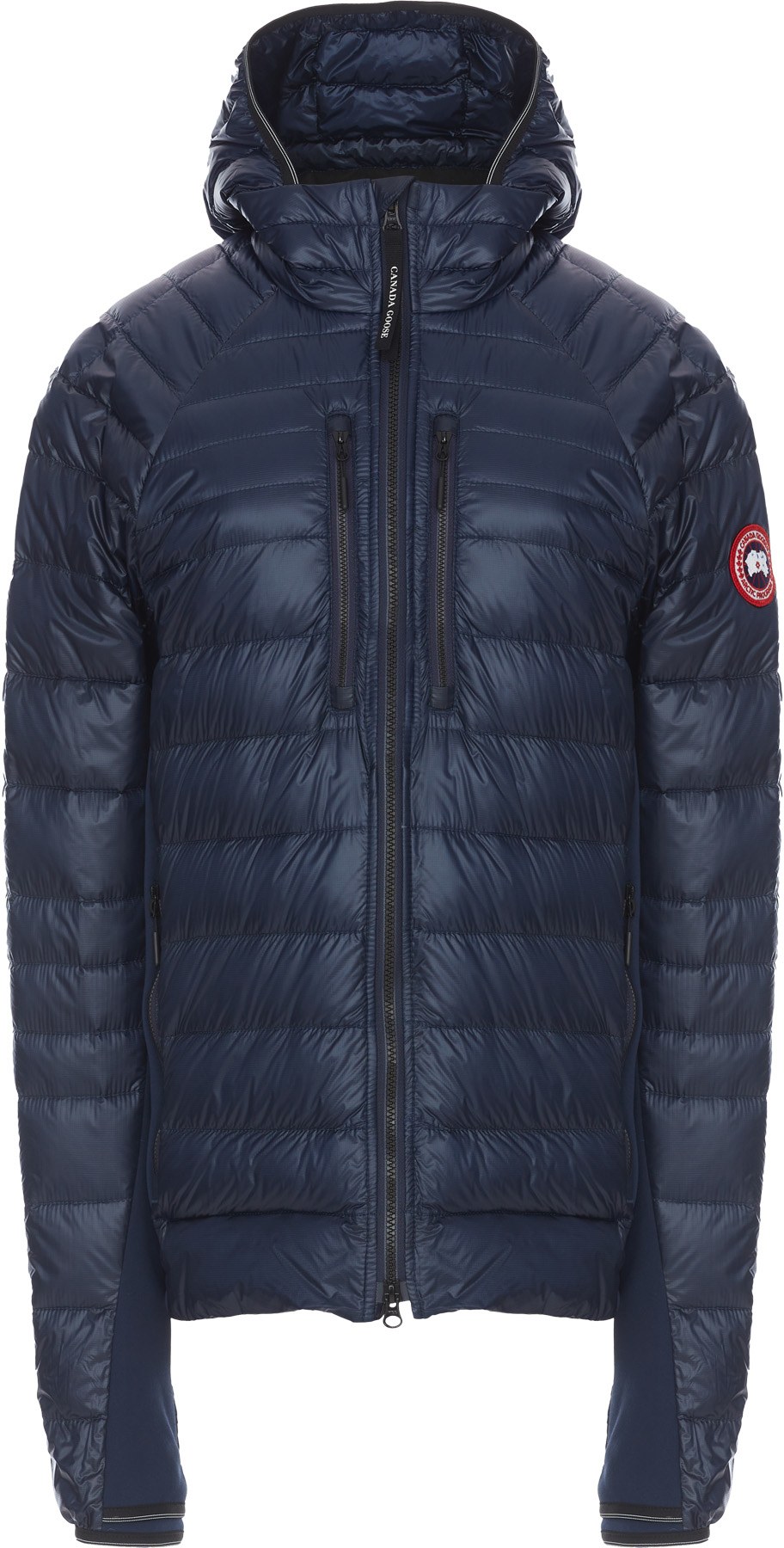 Canada Goose: Bleu Manteau à Capuche Hybridge Lite Tech Bleu - 1