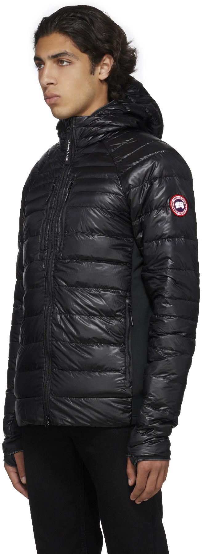 Canada Goose: Black Hybridge Lite Tech Hoodie - 2