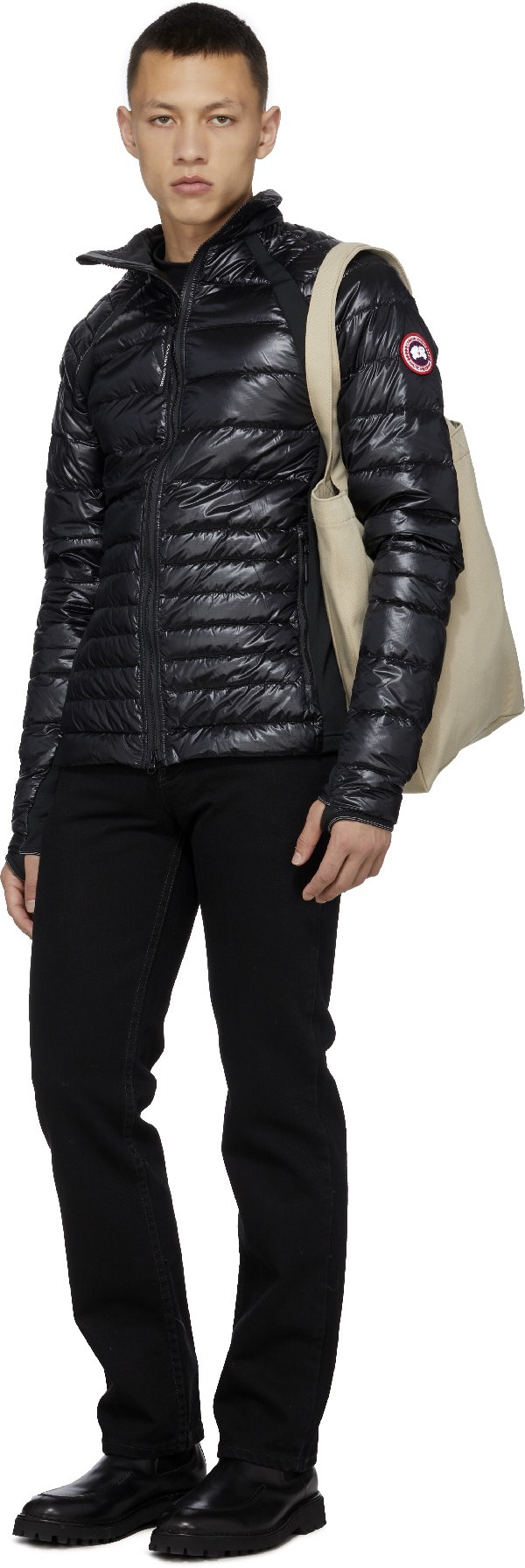 Canada Goose: Noir Manteau Hybridge Lite Tech Noir - 4