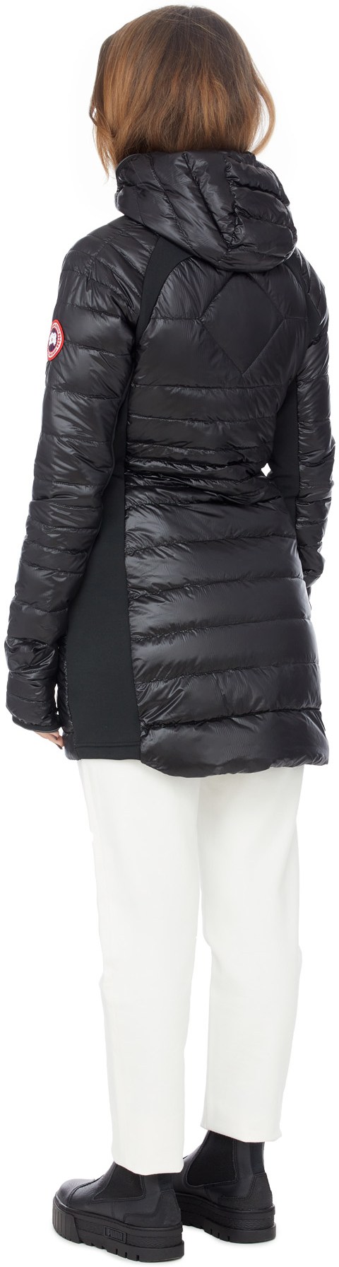 Canada Goose: Black Hybridge Lite Tech Hooded Coat - 3
