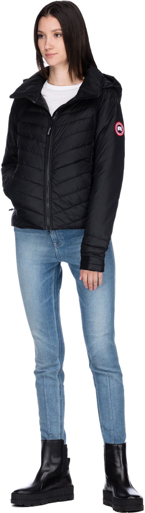 Canada Goose: Black Hybridge Base Jacket - 4