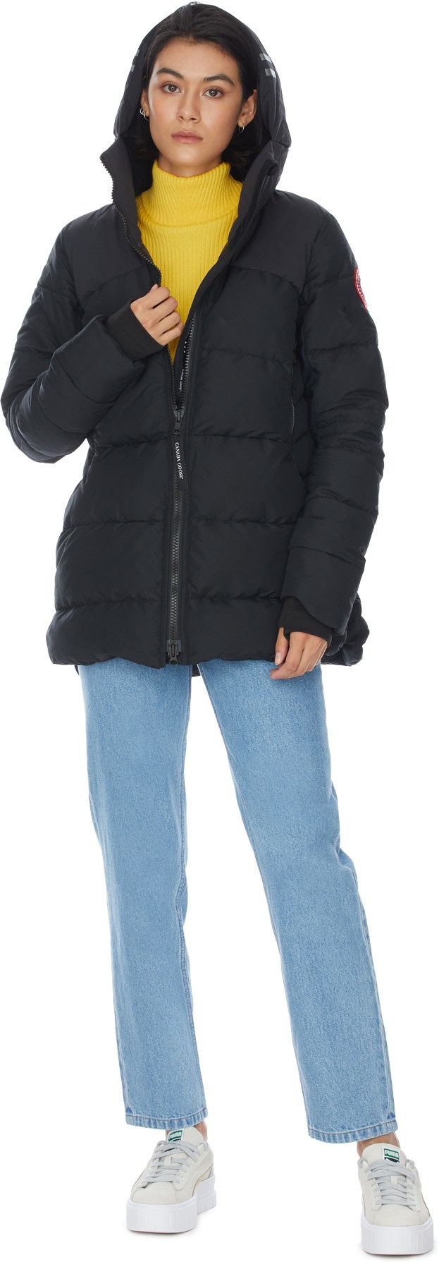 Canada Goose: Black Hybridge Coat - 4