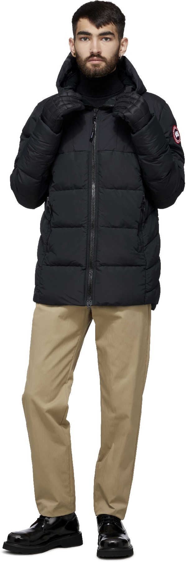 Canada Goose: Black Hybridge Coat - 4