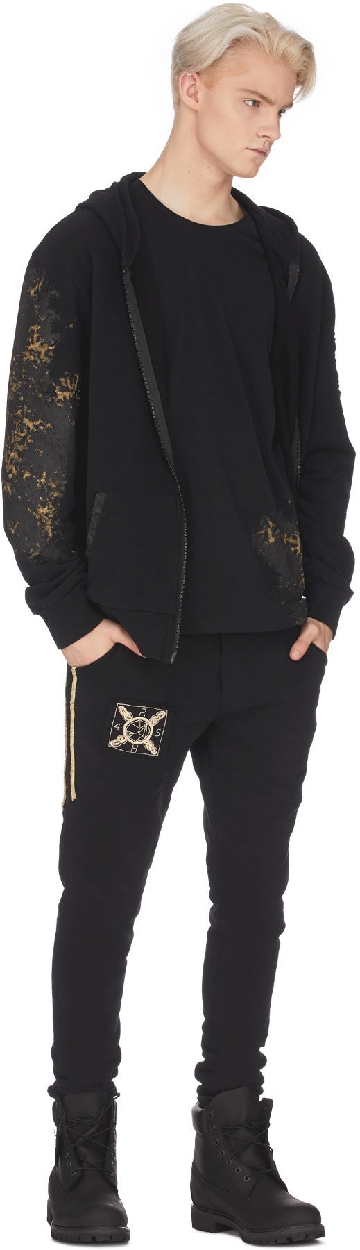 RH45: Black Lola Zip Hoodie - 4