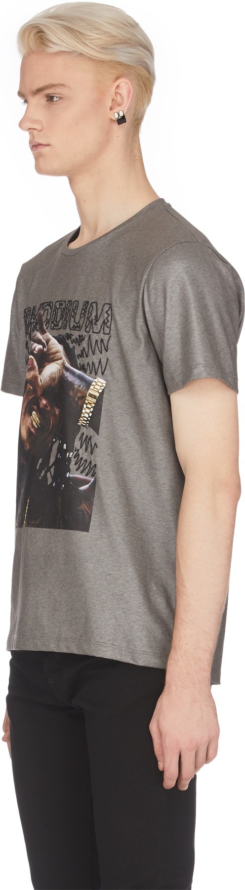 RH45: Silver Massay Embellished T-Shirt - 2
