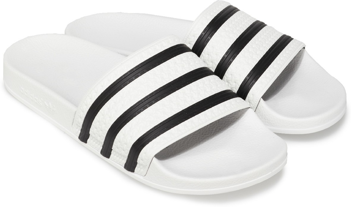 adidas Originals: White Adilette - 4