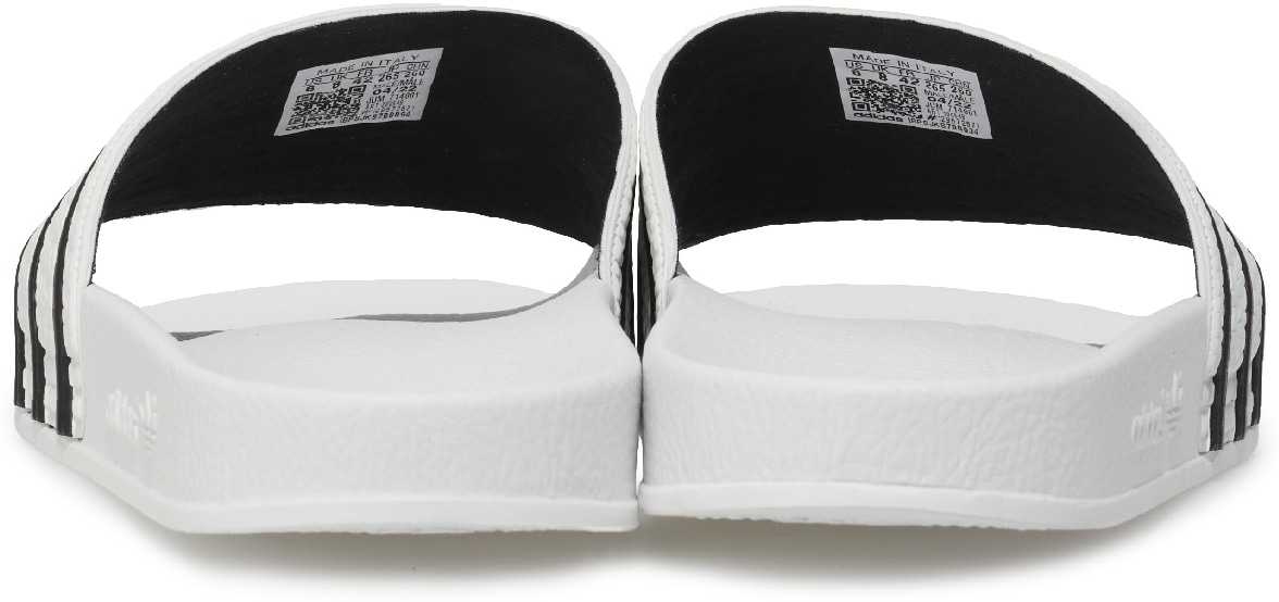 adidas Originals: White Adilette - 5