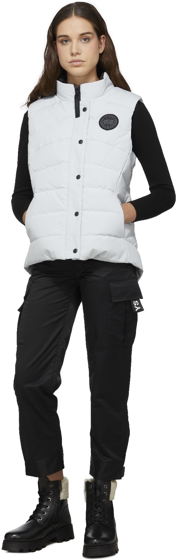 Canada Goose: Argent Gilet Freestyle Black Label Argent - 4