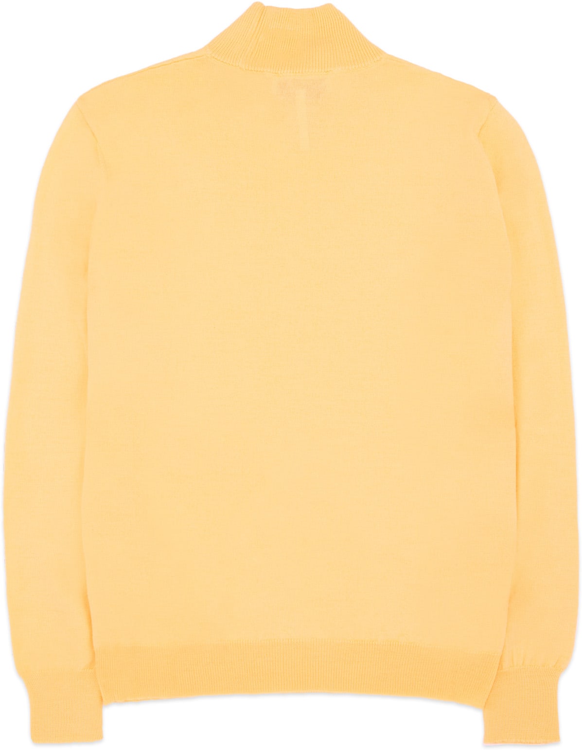 MSGM: Yellow High Neck Micro Logo Knit Sweater - 2