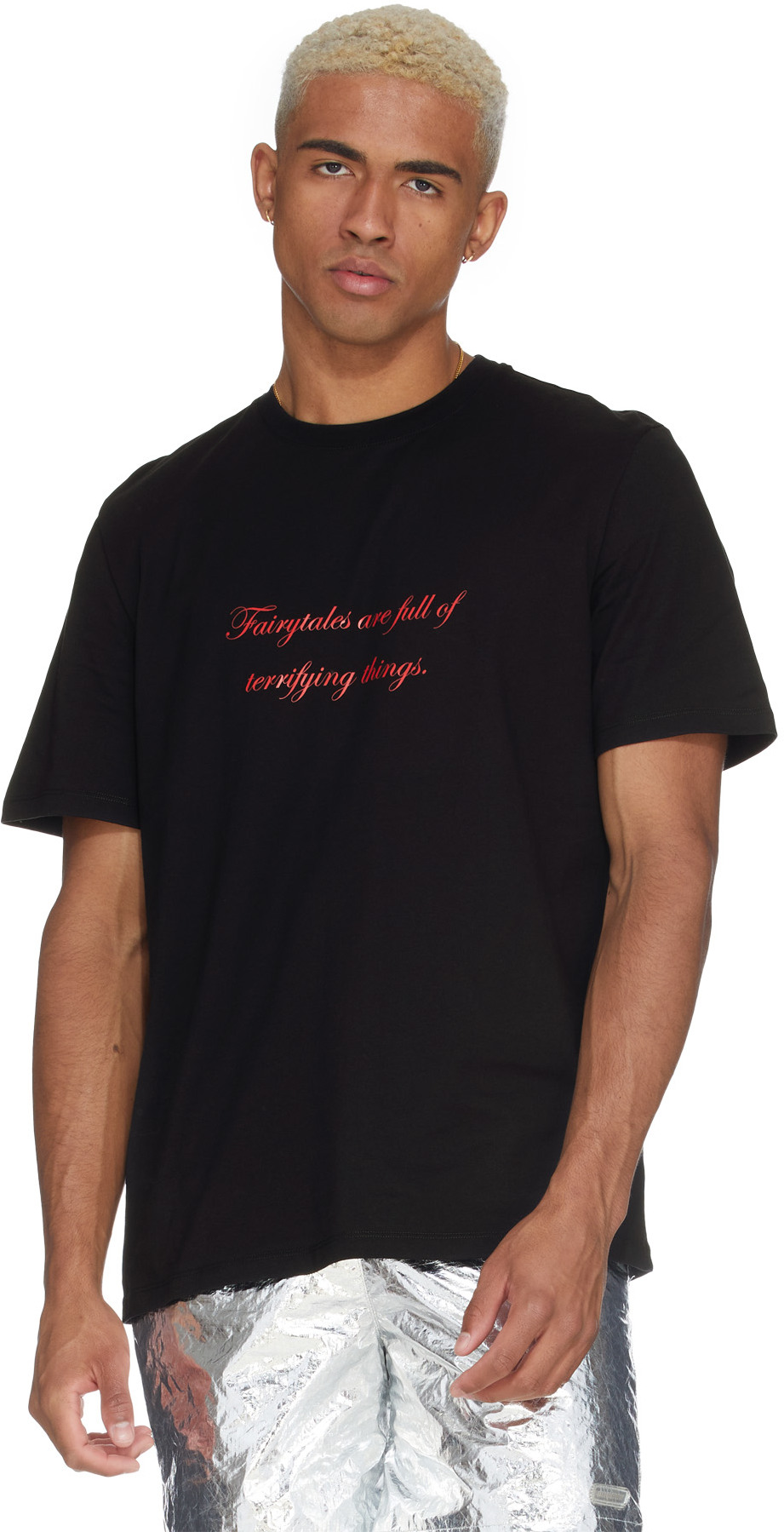 MSGM: Black Dario Argento Quote T-Shirt - 3